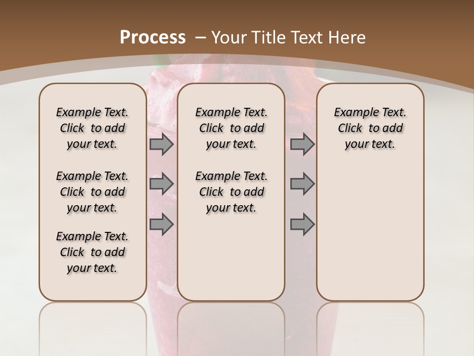 A Smoothie With A Green Leaf On Top Of It PowerPoint Template