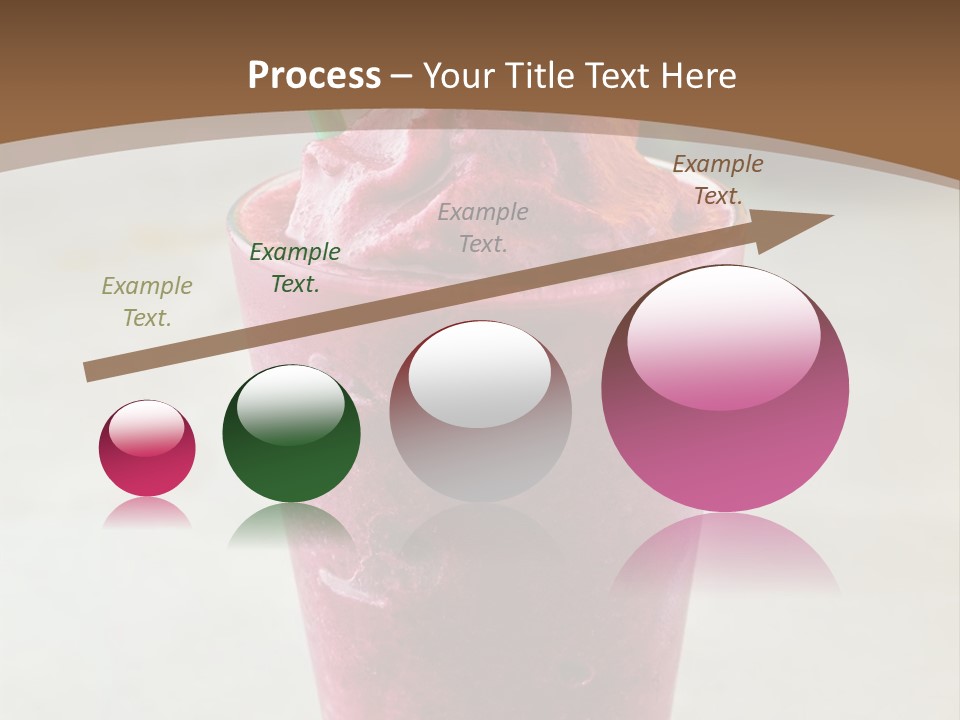 A Smoothie With A Green Leaf On Top Of It PowerPoint Template