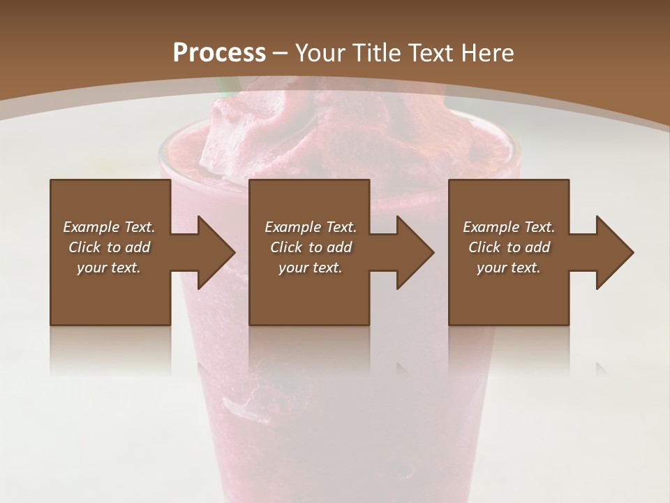 A Smoothie With A Green Leaf On Top Of It PowerPoint Template