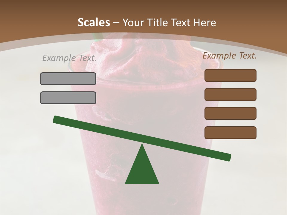 A Smoothie With A Green Leaf On Top Of It PowerPoint Template