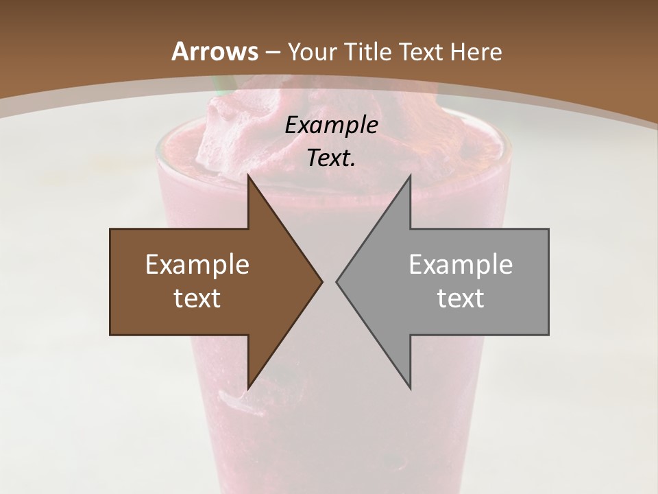 A Smoothie With A Green Leaf On Top Of It PowerPoint Template