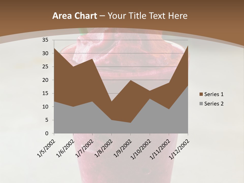 A Smoothie With A Green Leaf On Top Of It PowerPoint Template