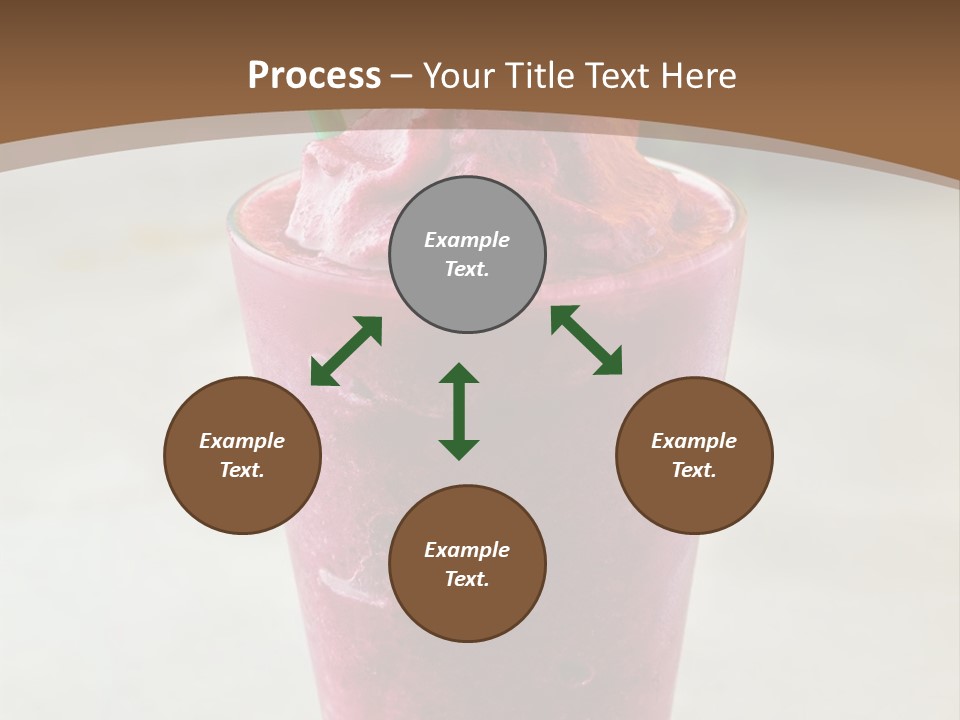 A Smoothie With A Green Leaf On Top Of It PowerPoint Template