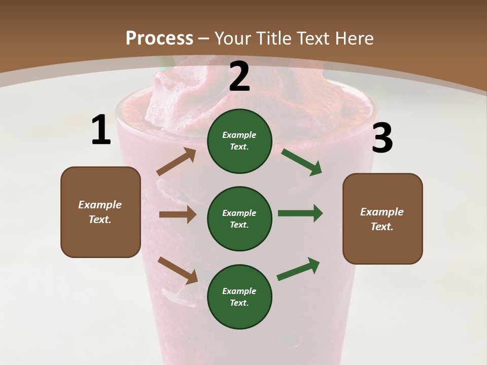 A Smoothie With A Green Leaf On Top Of It PowerPoint Template