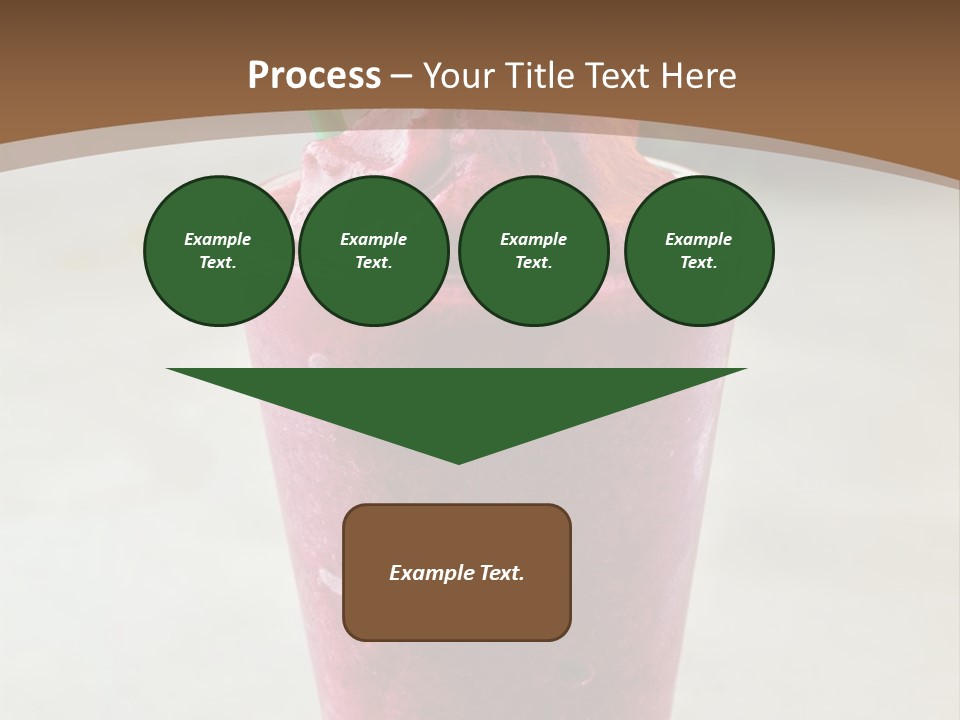 A Smoothie With A Green Leaf On Top Of It PowerPoint Template