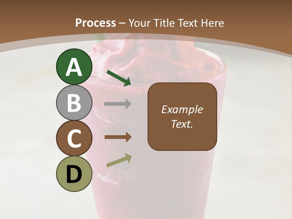 A Smoothie With A Green Leaf On Top Of It PowerPoint Template