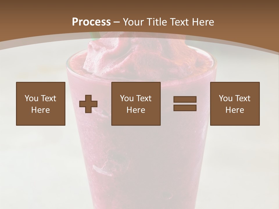 A Smoothie With A Green Leaf On Top Of It PowerPoint Template