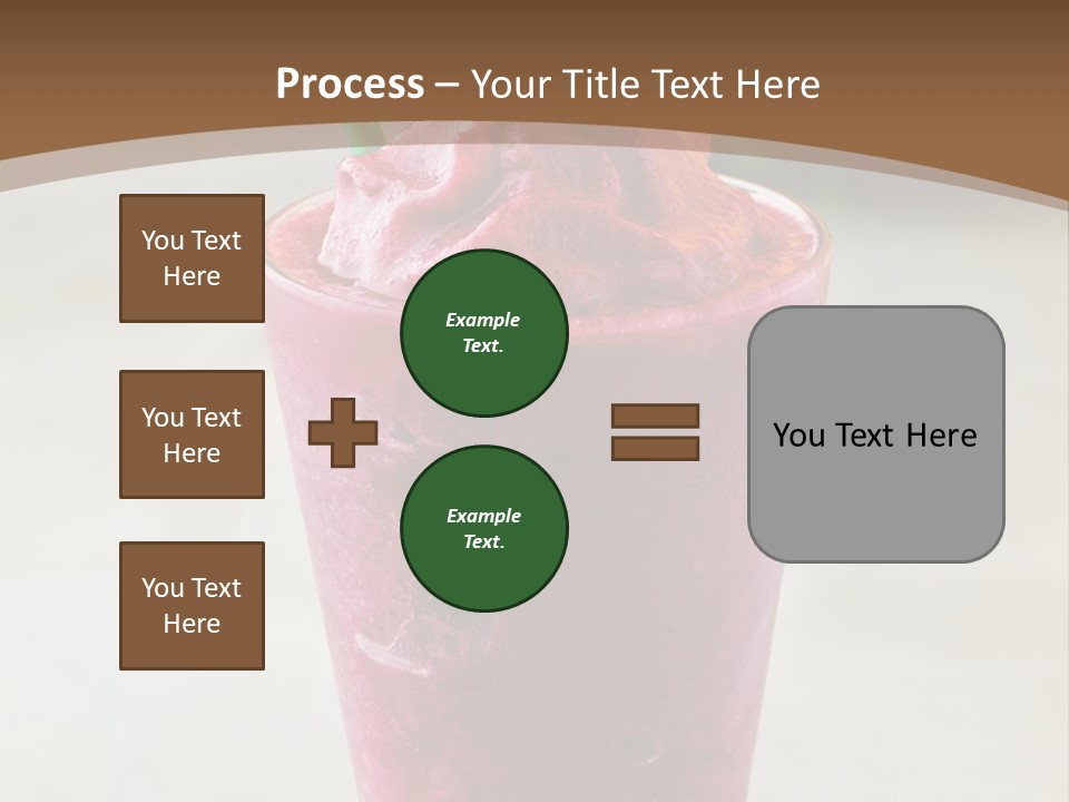 A Smoothie With A Green Leaf On Top Of It PowerPoint Template