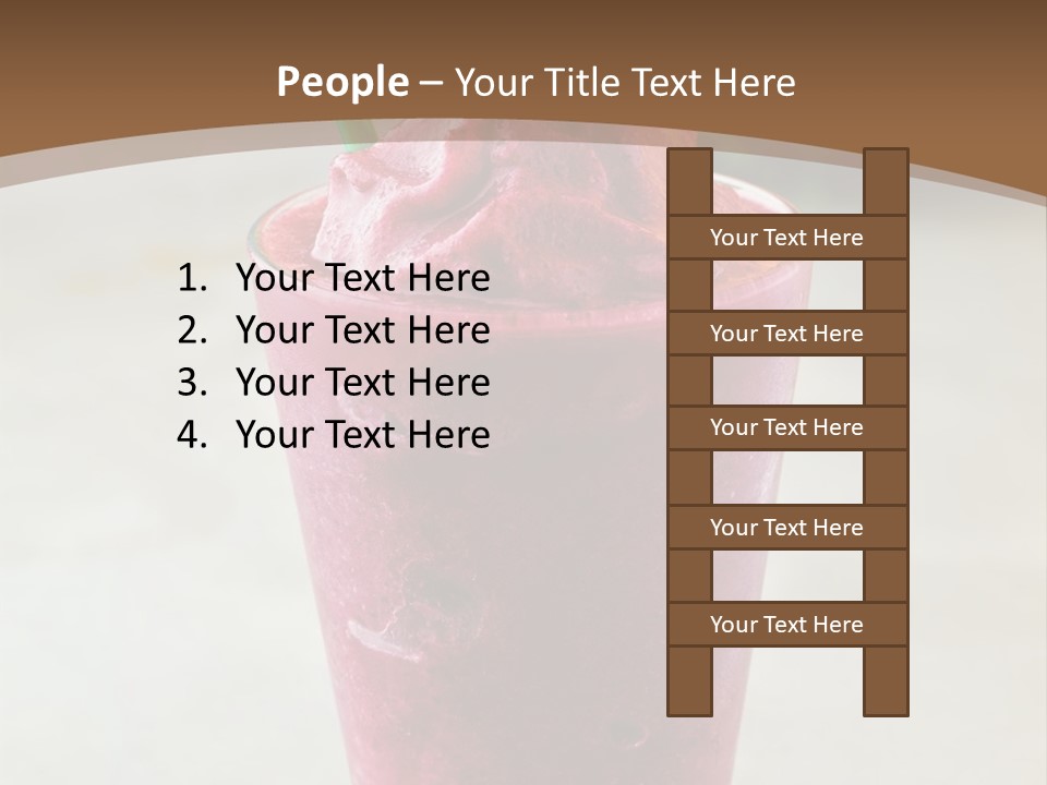 A Smoothie With A Green Leaf On Top Of It PowerPoint Template