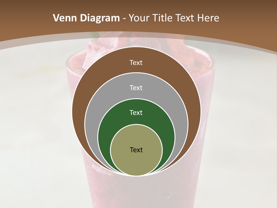 A Smoothie With A Green Leaf On Top Of It PowerPoint Template