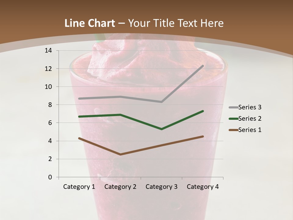 A Smoothie With A Green Leaf On Top Of It PowerPoint Template
