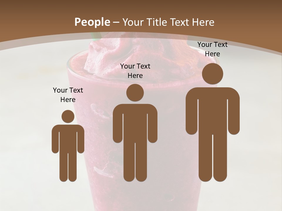 A Smoothie With A Green Leaf On Top Of It PowerPoint Template
