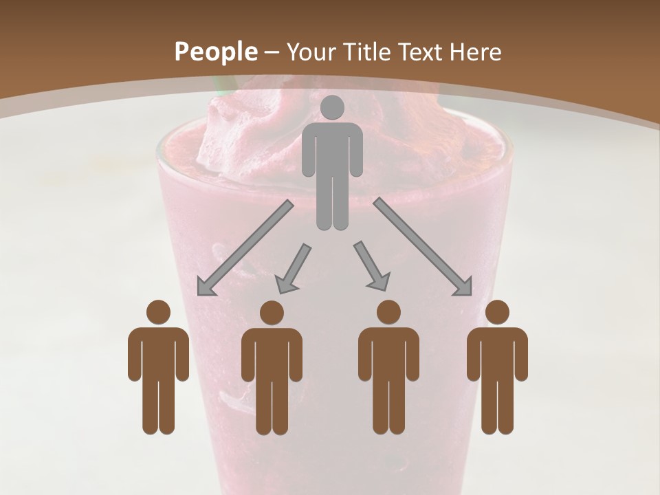 A Smoothie With A Green Leaf On Top Of It PowerPoint Template