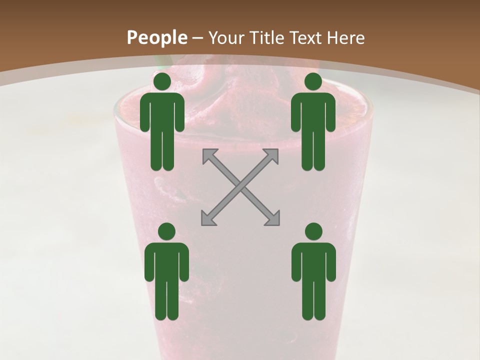 A Smoothie With A Green Leaf On Top Of It PowerPoint Template
