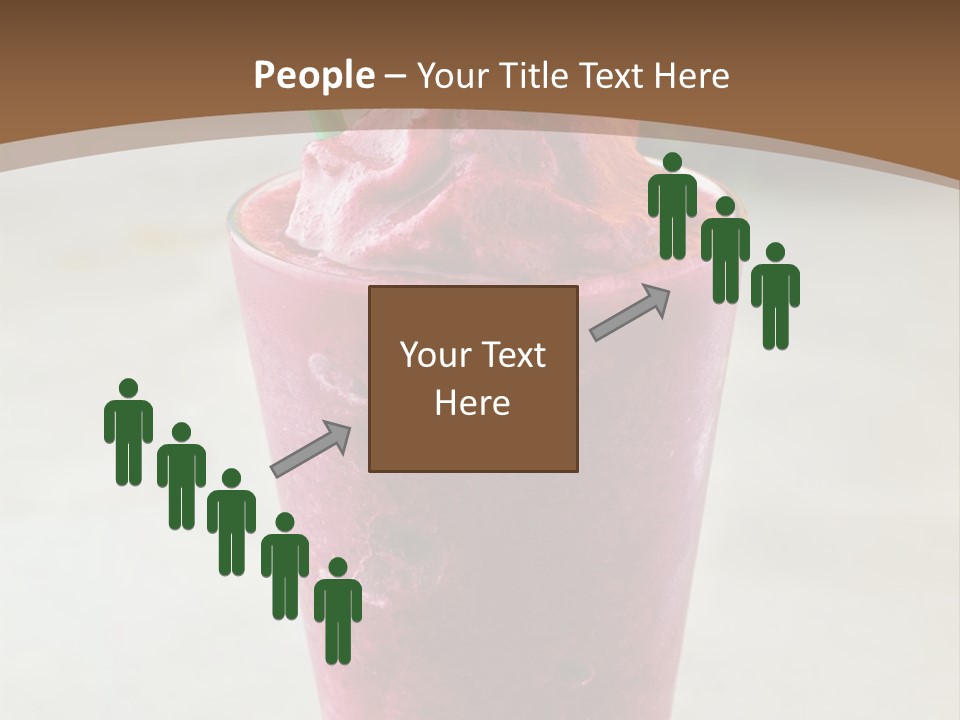 A Smoothie With A Green Leaf On Top Of It PowerPoint Template