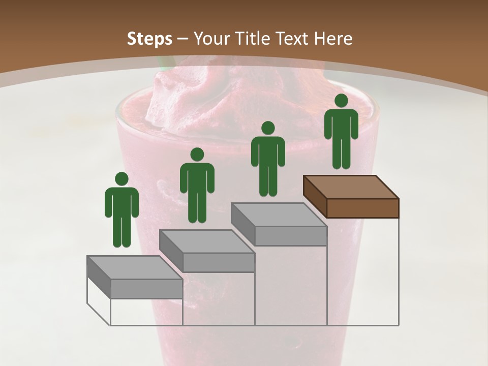 A Smoothie With A Green Leaf On Top Of It PowerPoint Template