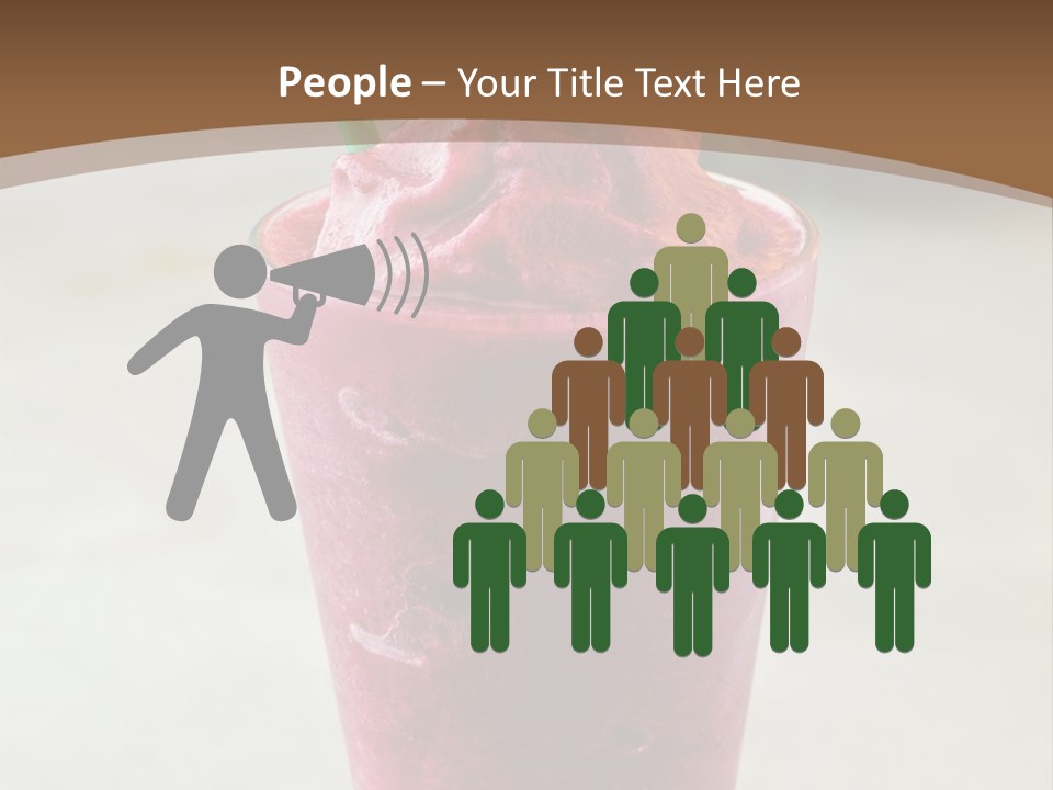 A Smoothie With A Green Leaf On Top Of It PowerPoint Template