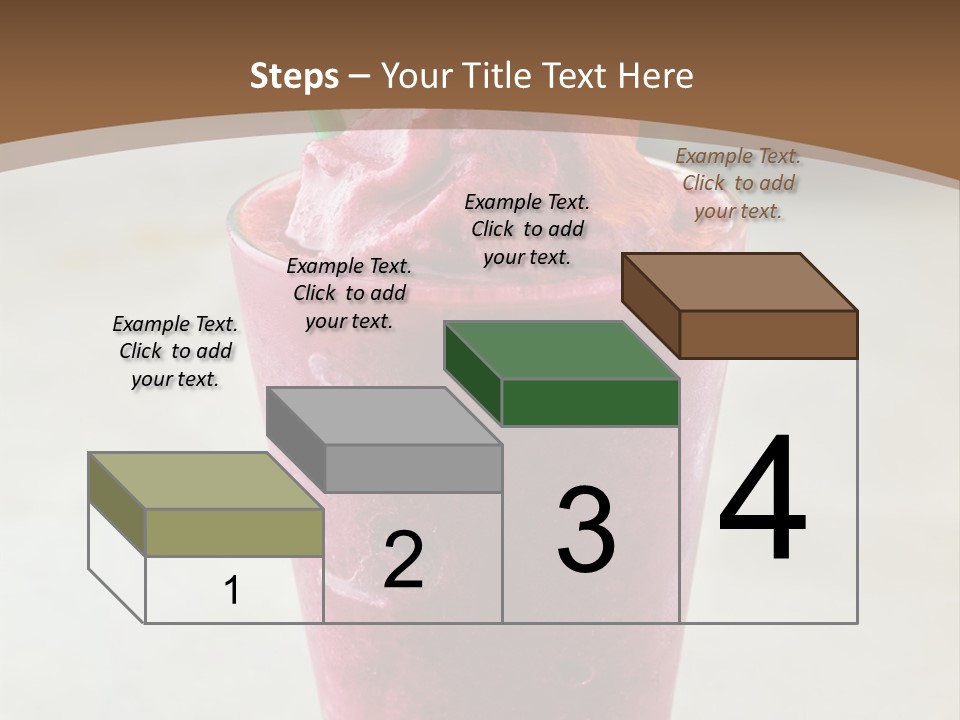 A Smoothie With A Green Leaf On Top Of It PowerPoint Template