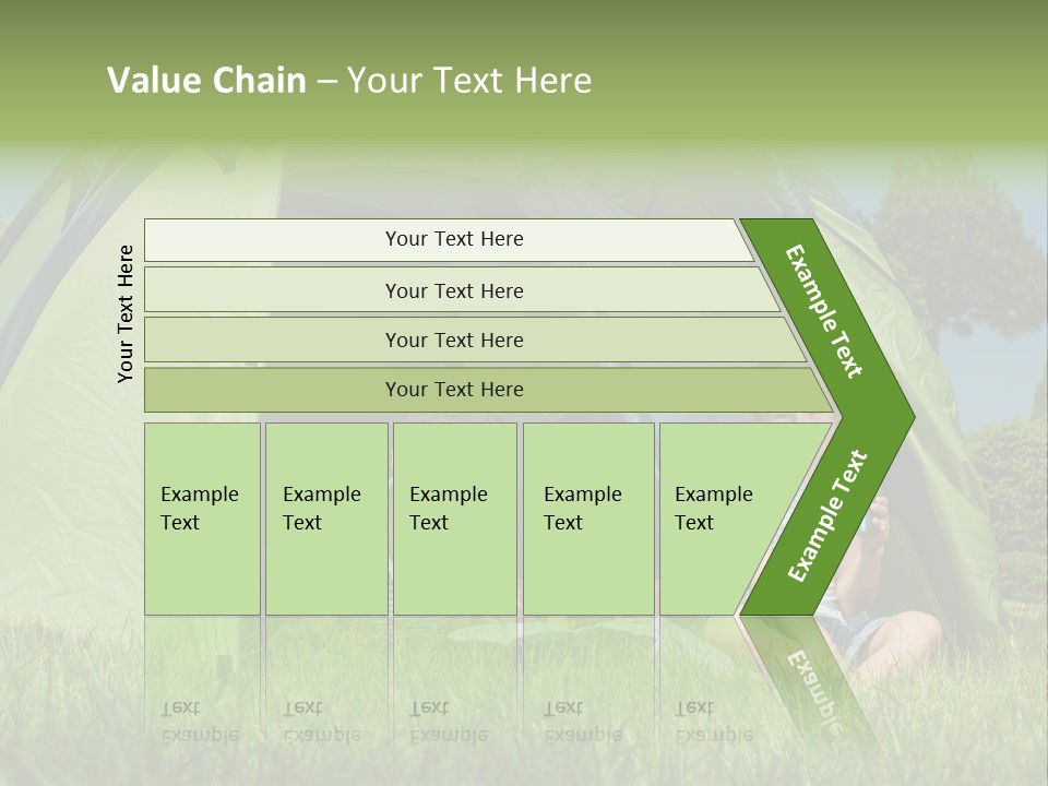 A Group Of People Sitting Inside Of A Green Tent PowerPoint Template