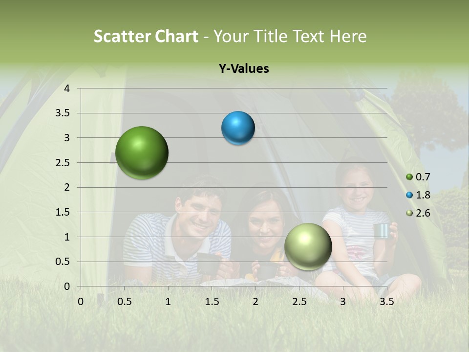 A Group Of People Sitting Inside Of A Green Tent PowerPoint Template