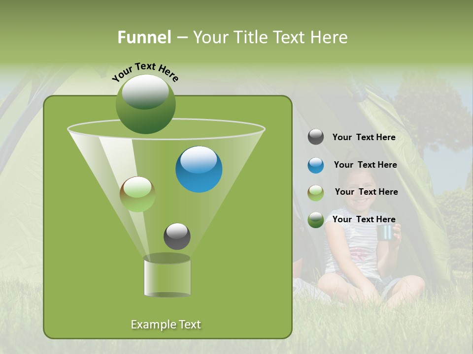 A Group Of People Sitting Inside Of A Green Tent PowerPoint Template