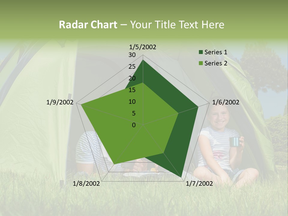 A Group Of People Sitting Inside Of A Green Tent PowerPoint Template