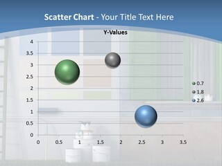 A Room With Green Shutters And A Ladder PowerPoint Template