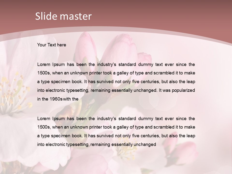 A Beautiful Pink Flower Powerpoint Presentation PowerPoint Template