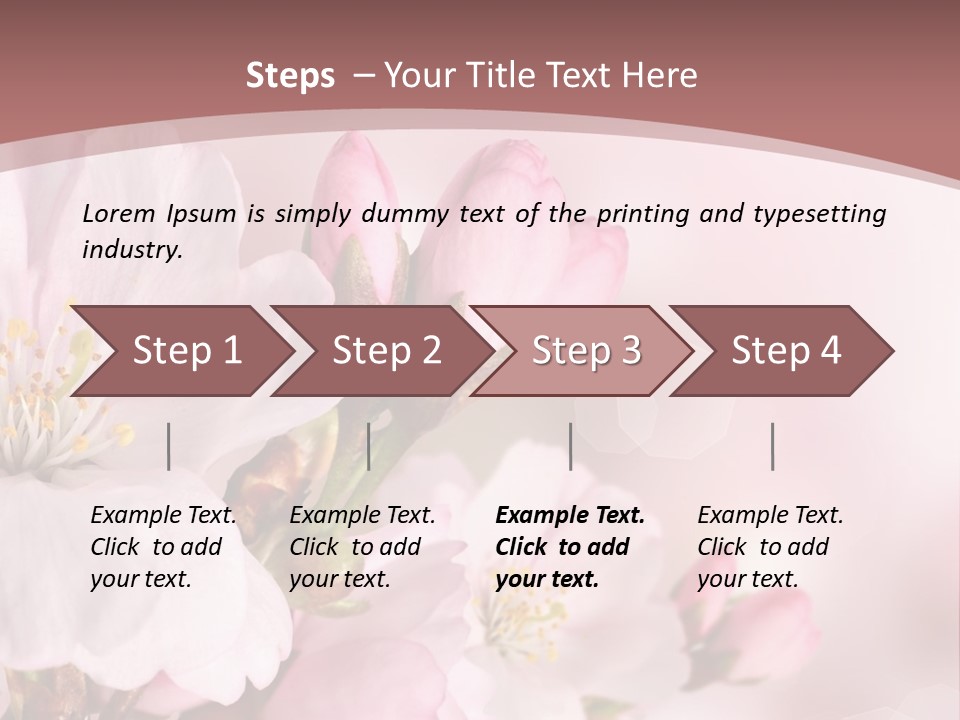 A Beautiful Pink Flower Powerpoint Presentation PowerPoint Template