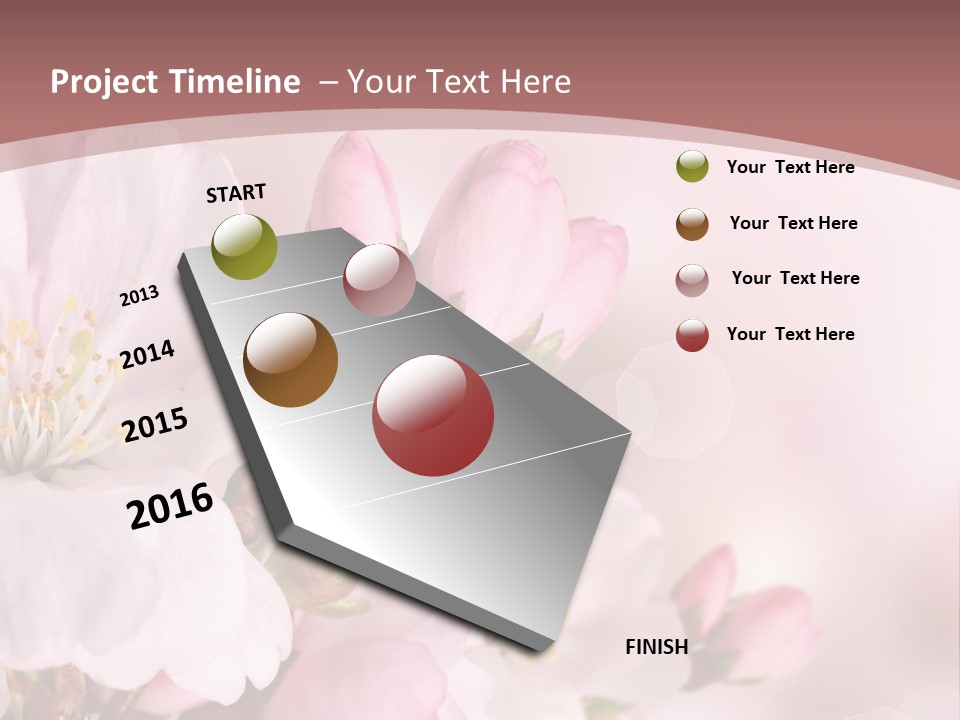 A Beautiful Pink Flower Powerpoint Presentation PowerPoint Template