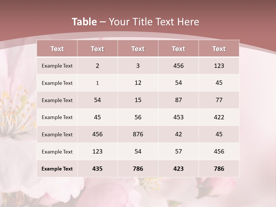 A Beautiful Pink Flower Powerpoint Presentation PowerPoint Template