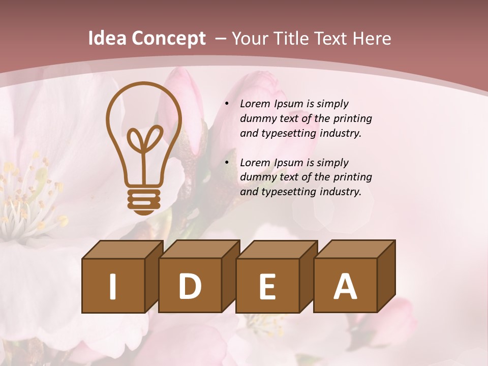 A Beautiful Pink Flower Powerpoint Presentation PowerPoint Template