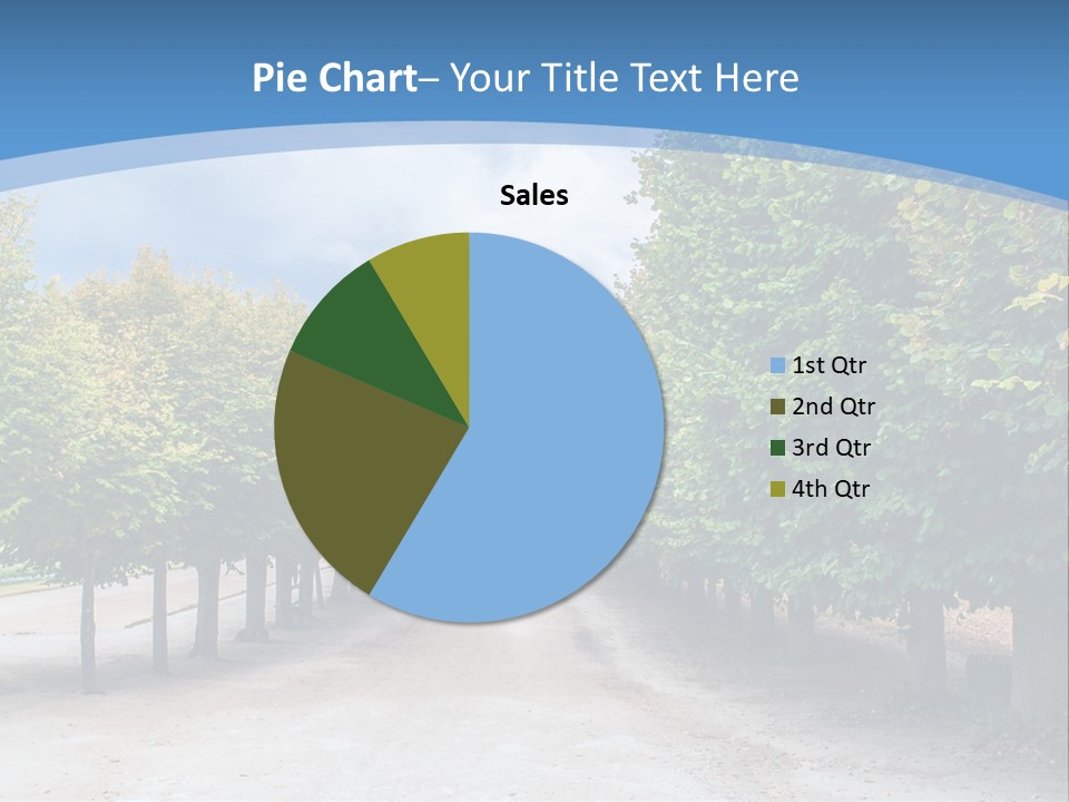 A Road Lined With Trees With A Sky Background PowerPoint Template