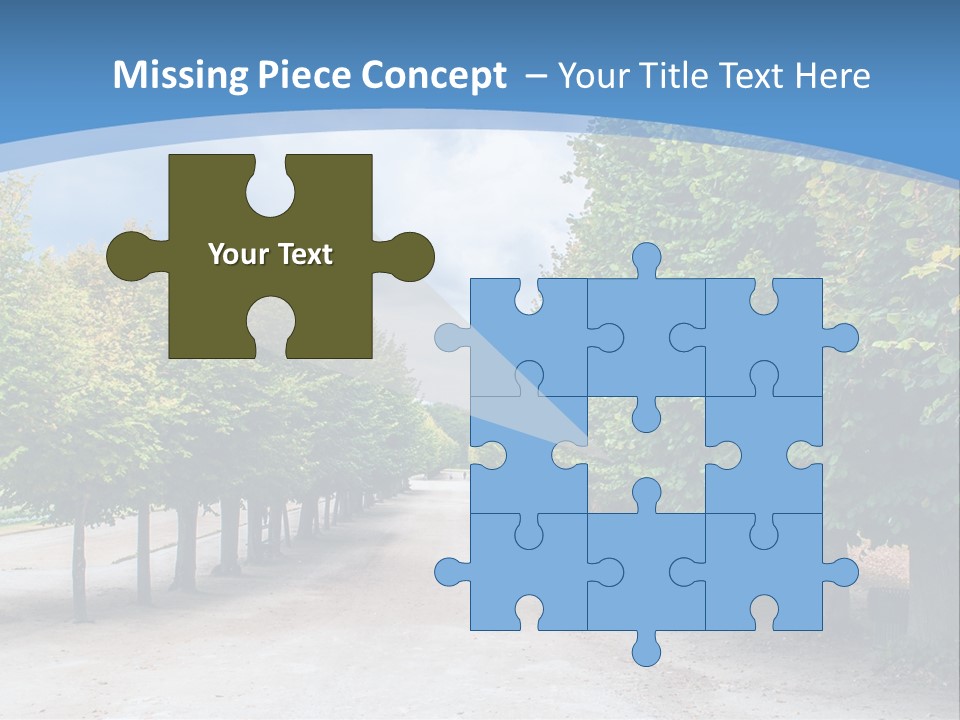 A Road Lined With Trees With A Sky Background PowerPoint Template