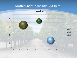 A Road Lined With Trees With A Sky Background PowerPoint Template