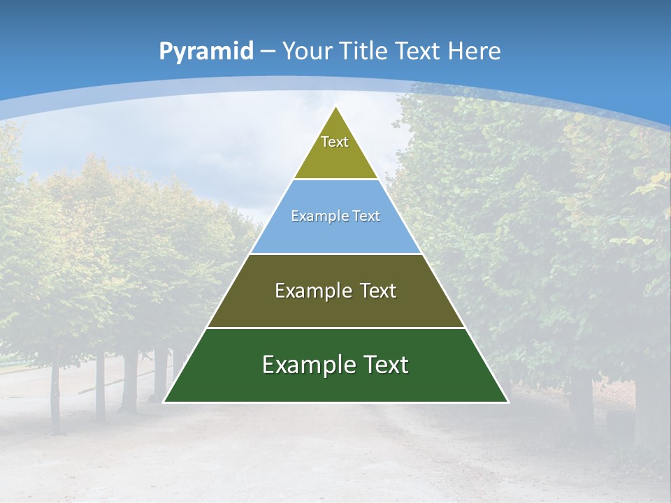 A Road Lined With Trees With A Sky Background PowerPoint Template