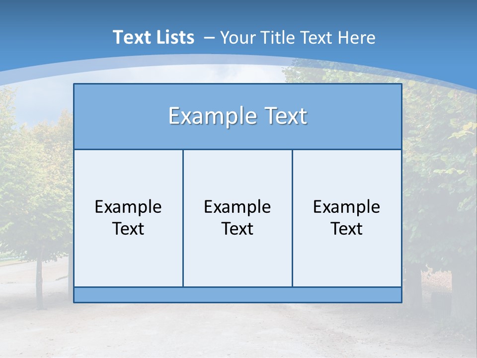 A Road Lined With Trees With A Sky Background PowerPoint Template