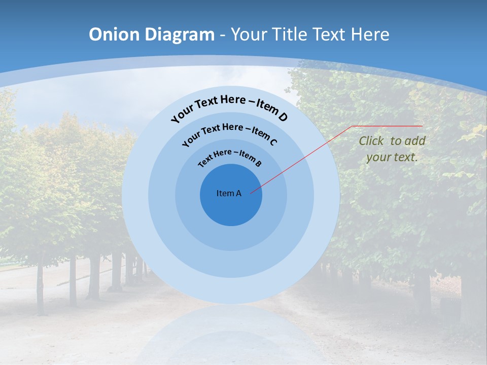 A Road Lined With Trees With A Sky Background PowerPoint Template