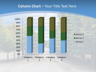 A Road Lined With Trees With A Sky Background PowerPoint Template