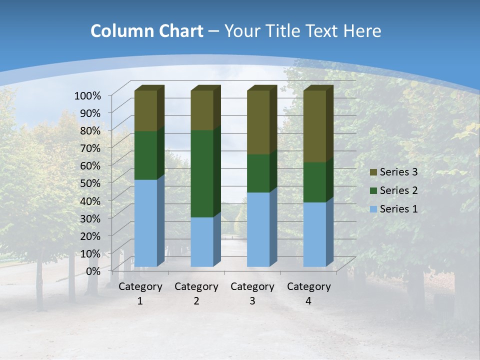 A Road Lined With Trees With A Sky Background PowerPoint Template
