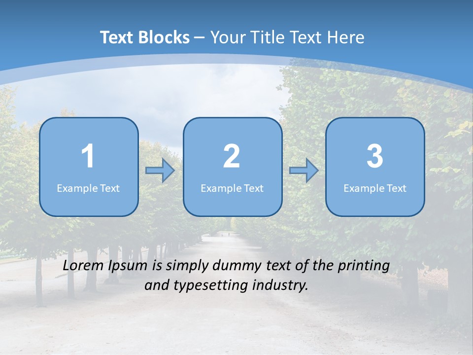 A Road Lined With Trees With A Sky Background PowerPoint Template