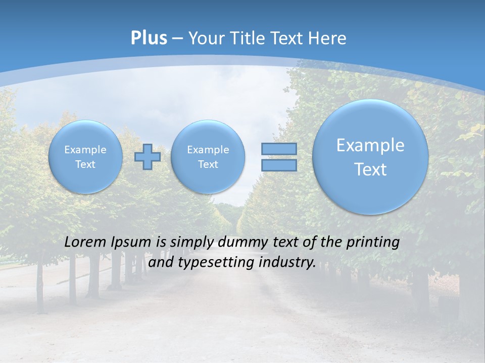 A Road Lined With Trees With A Sky Background PowerPoint Template