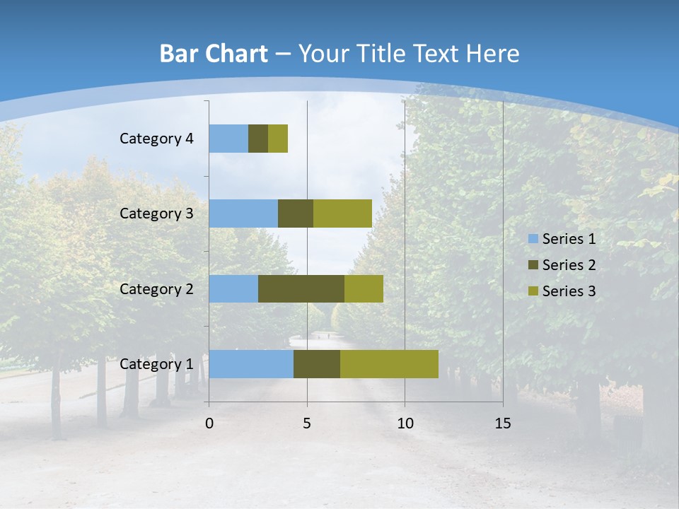 A Road Lined With Trees With A Sky Background PowerPoint Template