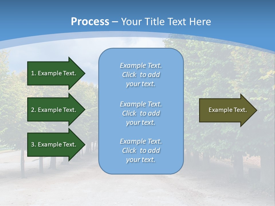A Road Lined With Trees With A Sky Background PowerPoint Template
