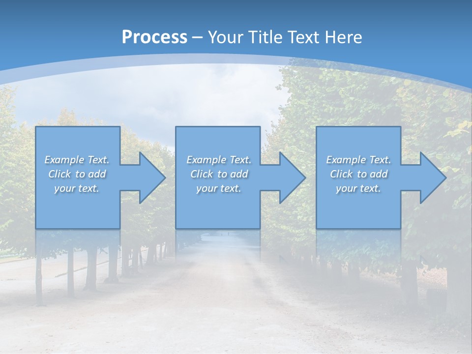 A Road Lined With Trees With A Sky Background PowerPoint Template