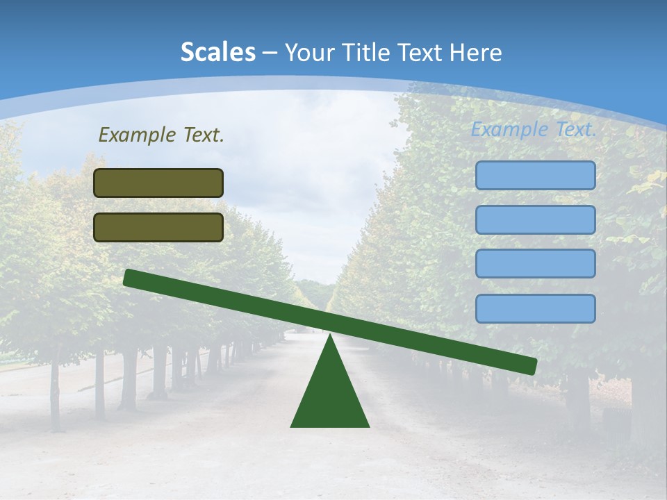 A Road Lined With Trees With A Sky Background PowerPoint Template