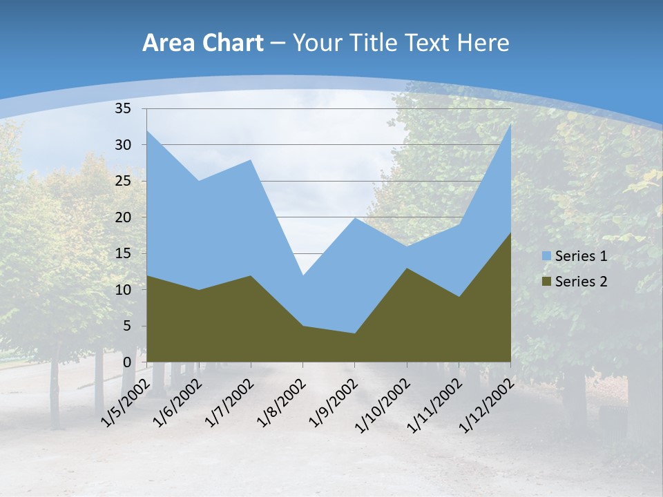 A Road Lined With Trees With A Sky Background PowerPoint Template