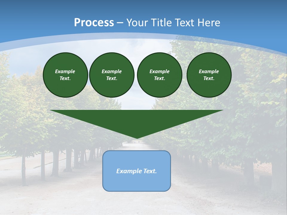 A Road Lined With Trees With A Sky Background PowerPoint Template