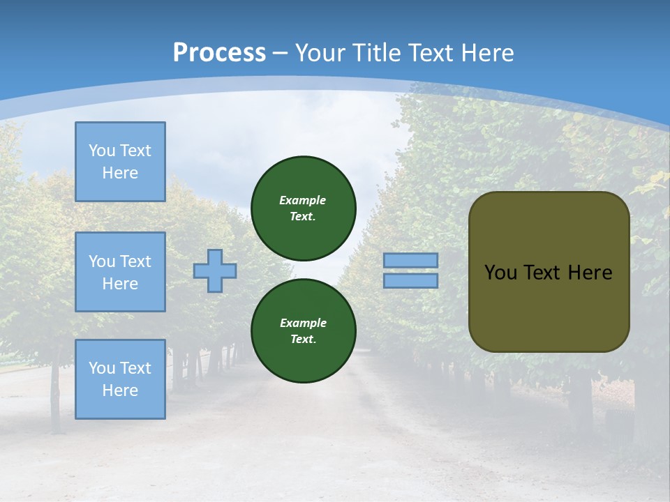 A Road Lined With Trees With A Sky Background PowerPoint Template