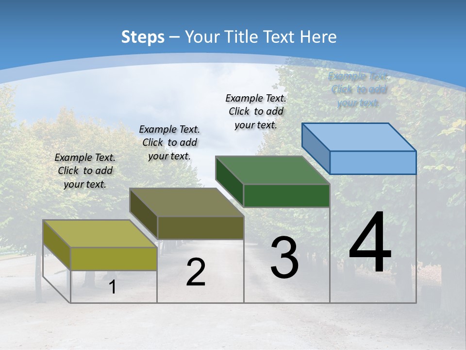 A Road Lined With Trees With A Sky Background PowerPoint Template